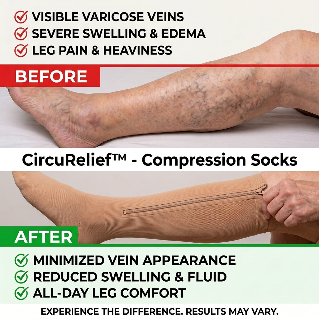 Compression Socks | With Zipper | Breathable & Easy to Wear | FlowEase
