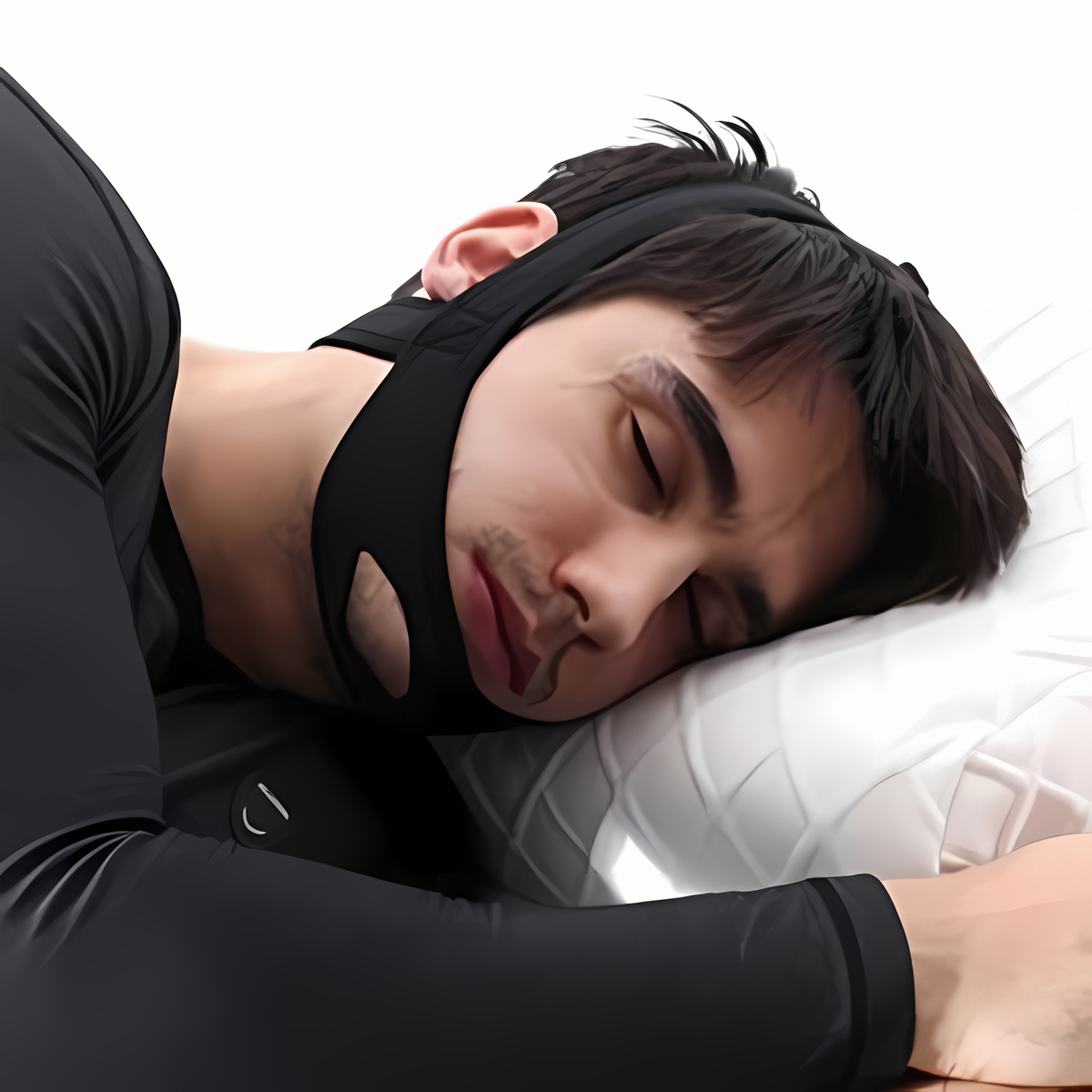 Anti-Schnarch Band | Verstellbare Kinnstütze | Hält den Mund Sanft Geschlossen | CalmSleep