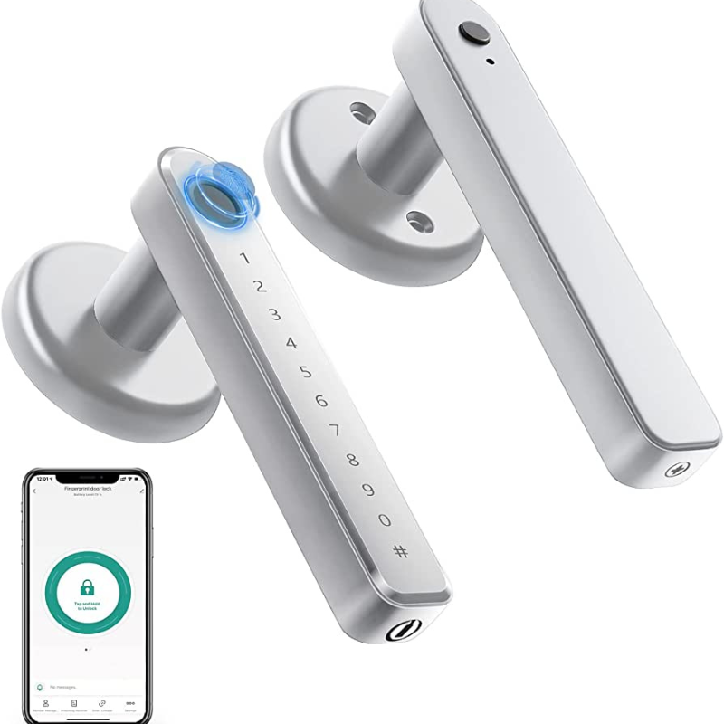 Manopola intelligente per porta | Apertura tramite app, impronta digitale o codice numerico | Accesso senza chiave | TouchLock