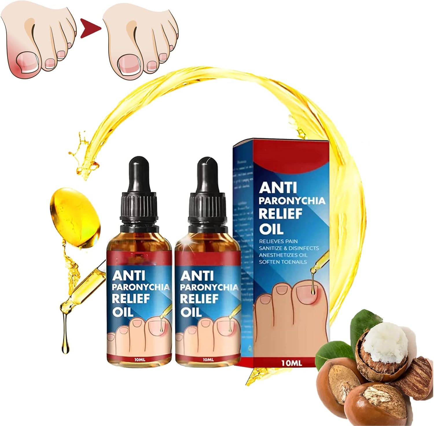 Hojí nehty na nohou i rukou | S hřebíčkovým olejem a vitamínem E | Zjemňuje nehtovou kůžičku a pečuje o nehty | NailNourish