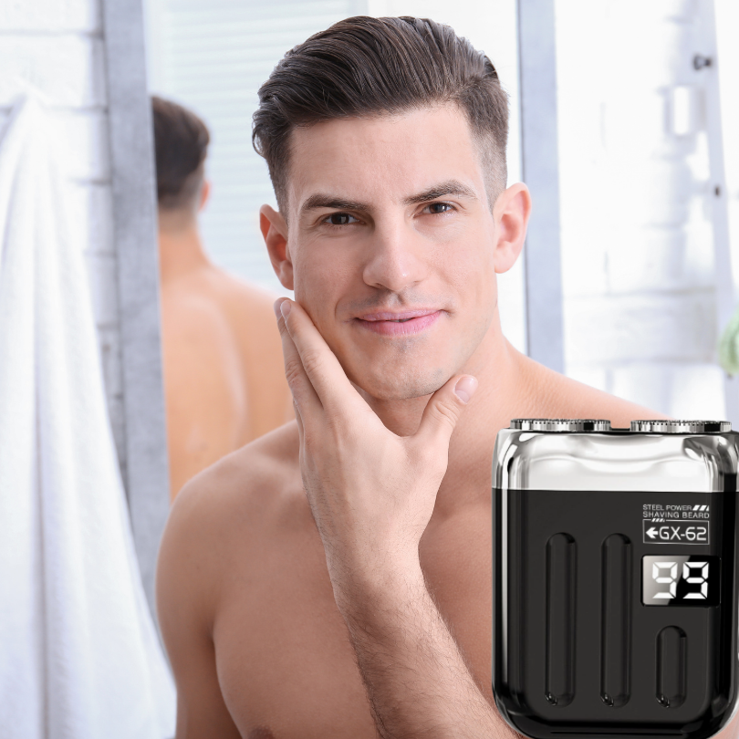 Mini-elektrisk barbermaskine | Dobbelt skærehoved | Kompakt | PocketShave