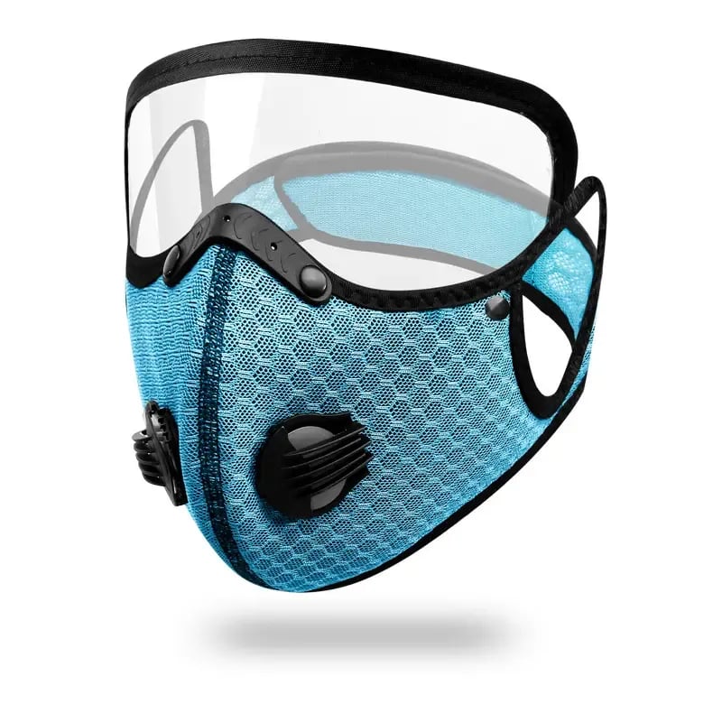 Reusable Dust Mask | with Activated Carbon Filter & Visor | Breathable & Lightweight | RideMask
