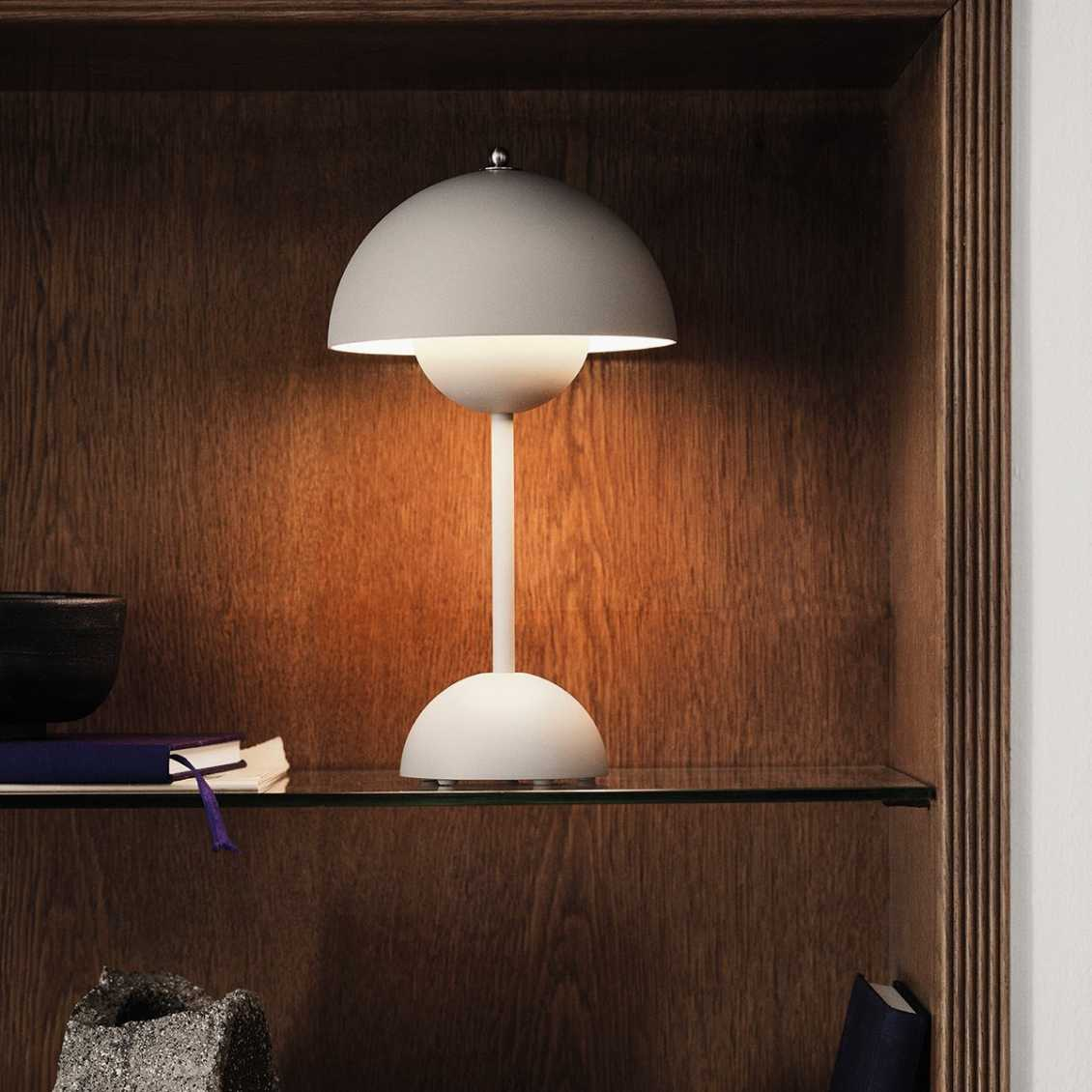 Bezdrátová LED stolní lampa | Retro houbový design | Stmívání dotykem | LumaShade