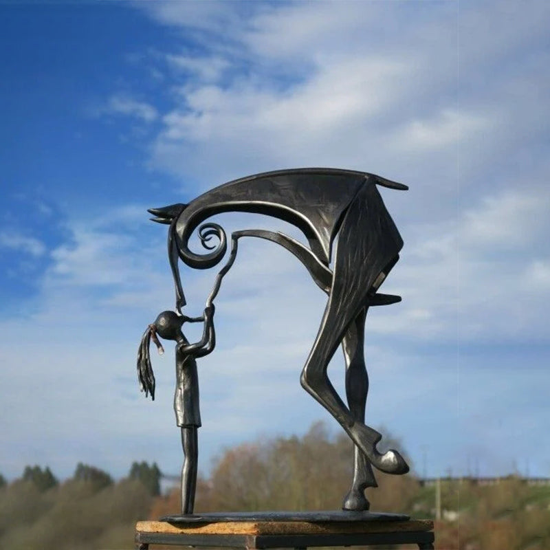 Metall Pferdeskulptur | Garten handgefertigt | Rostschutz | Sculpterra