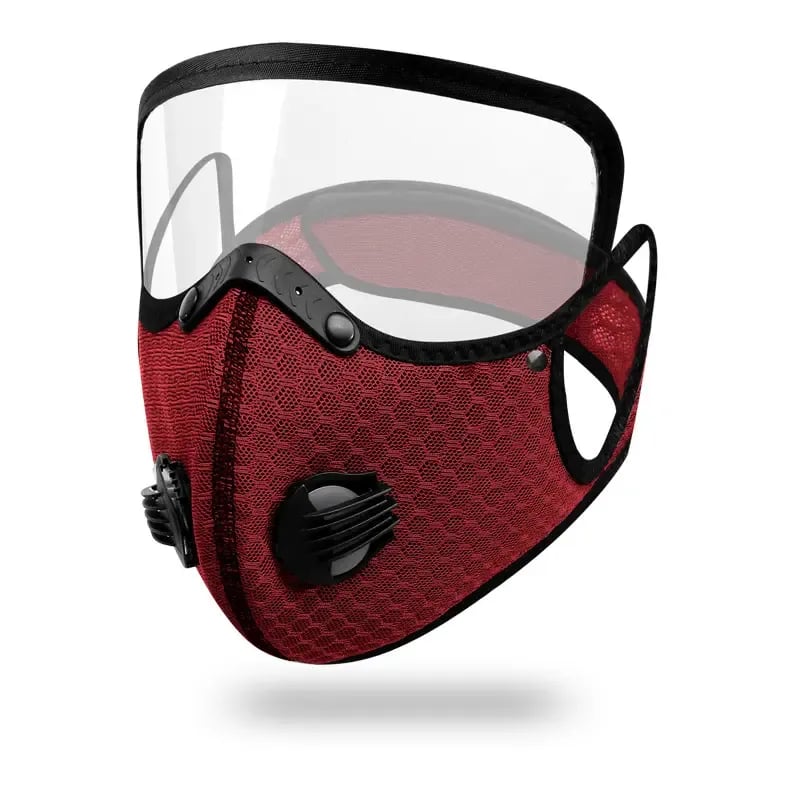 Reusable Dust Mask | with Activated Carbon Filter & Visor | Breathable & Lightweight | RideMask
