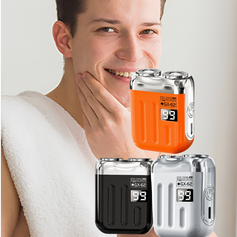 Mini-elektrisk barbermaskine | Dobbelt skærehoved | Kompakt | PocketShave
