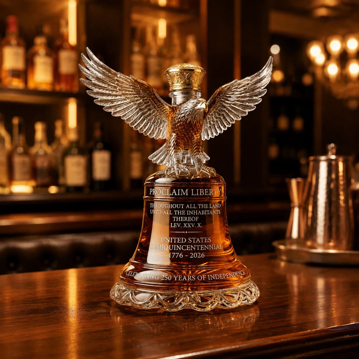 Amerikanischer Adler Freiheitsglocken-Dekanter | Whisky-Karaffe | Sammlerstück | EagleCrest
