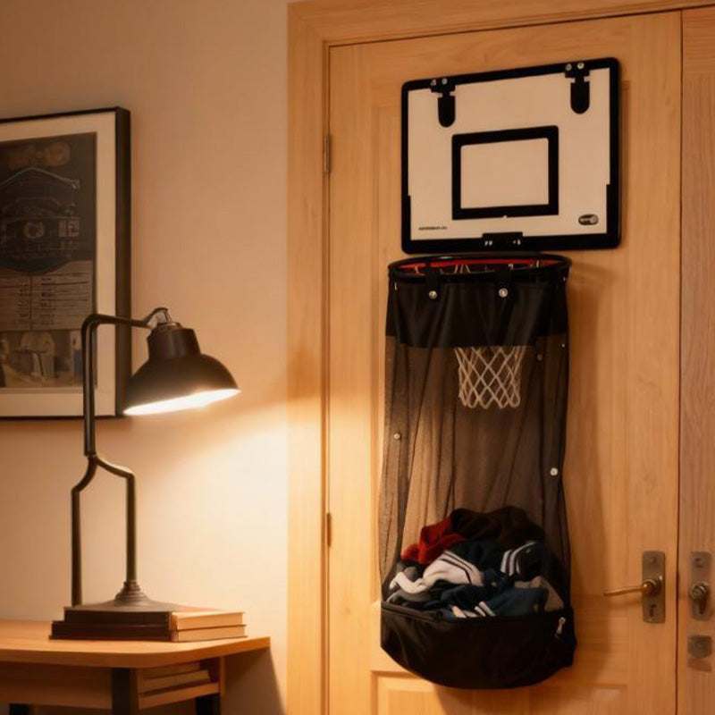 Basketball-Wäschekorb | über Die Tür 42x32x6 cm | Atmungsaktives Mesh | HoopHamper