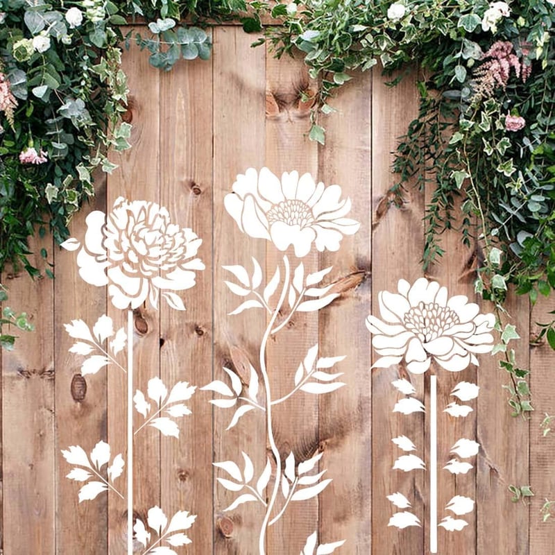 Blühende Blumen Schablonen-Set | Wiederverwendbar | Vielseitig | Petalcraft