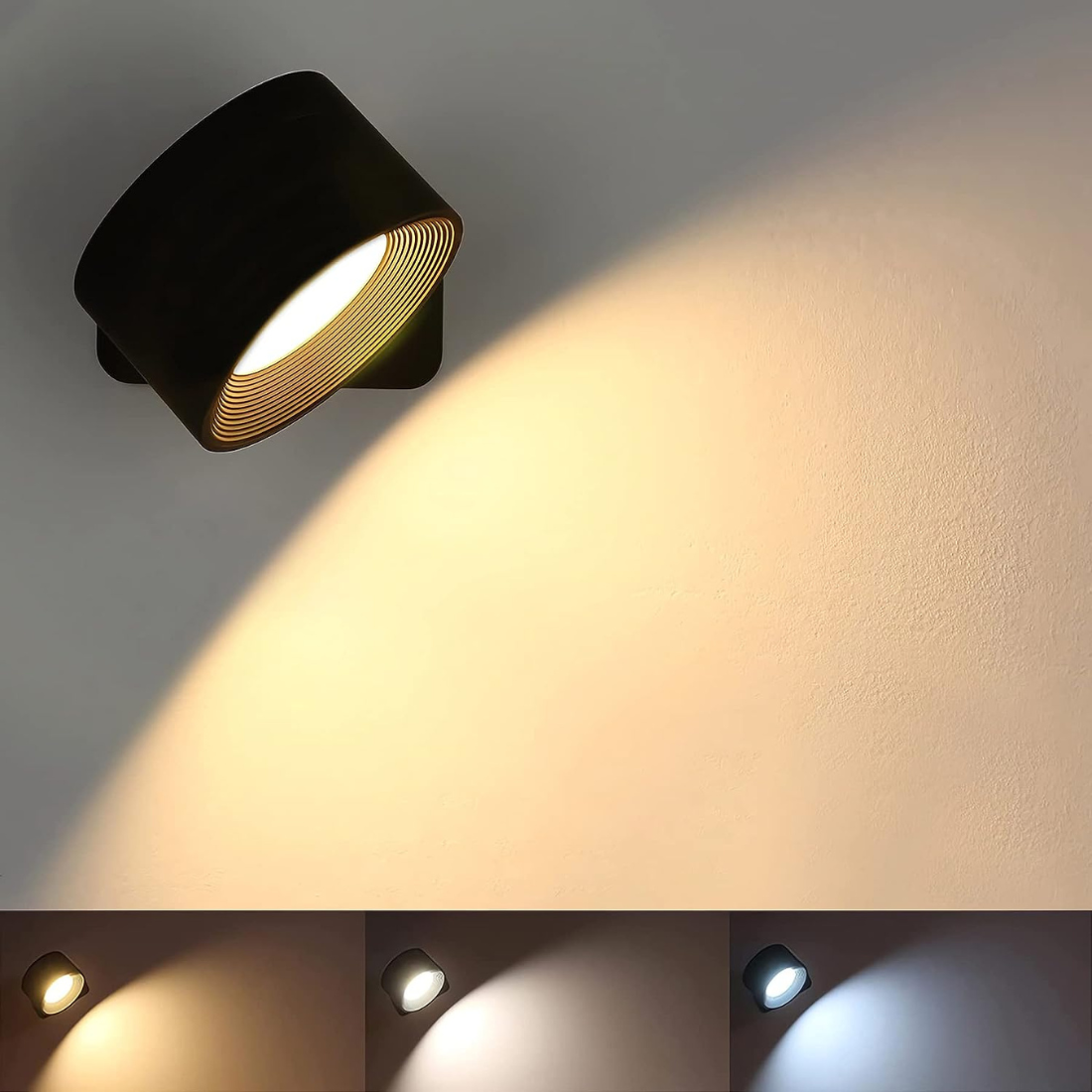 Lumină de perete la 360° | Fără cablu și reîncărcabilă | Impermeabilă | OmniGlow