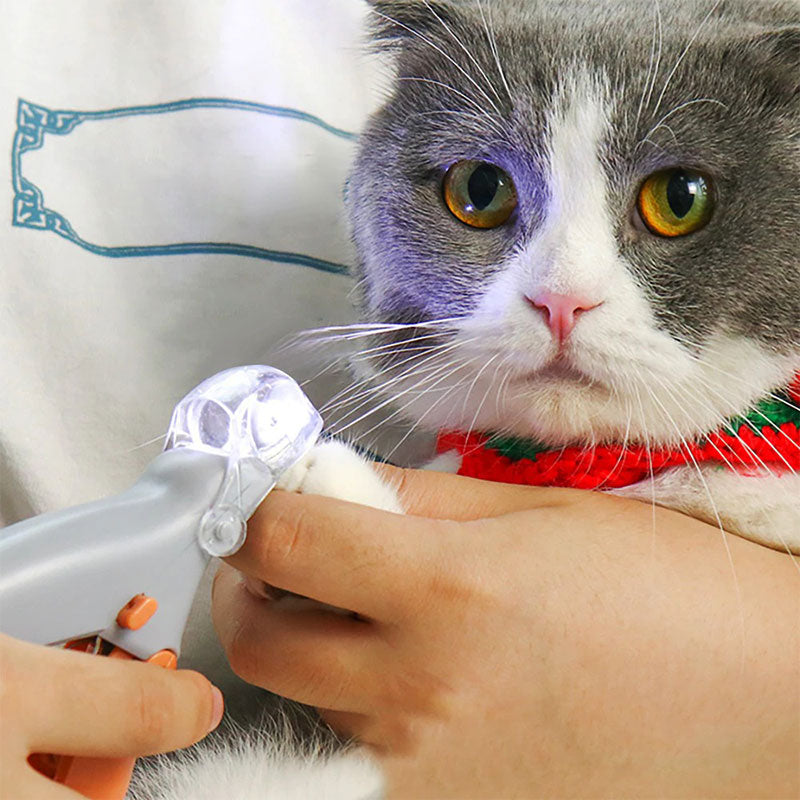 Tagliaunghie per animali domestici | Con sensore di sicurezza | Lame di precisione e luce LED | Clawsafe