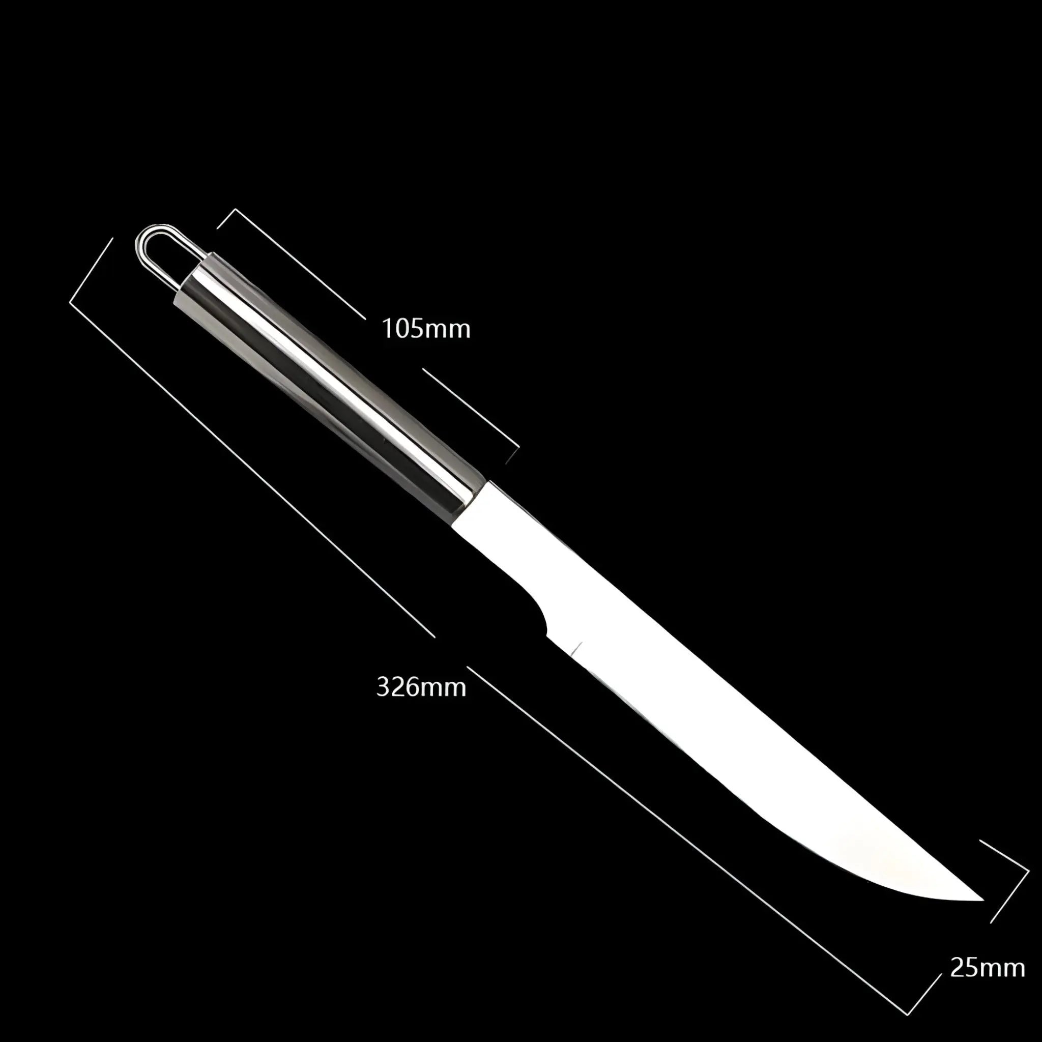 Edelstahl-Grillbesteck-Set | Mit Tragetasche für unterwegs | Sicherer Griff mit Hitzeschutz | RostRanger