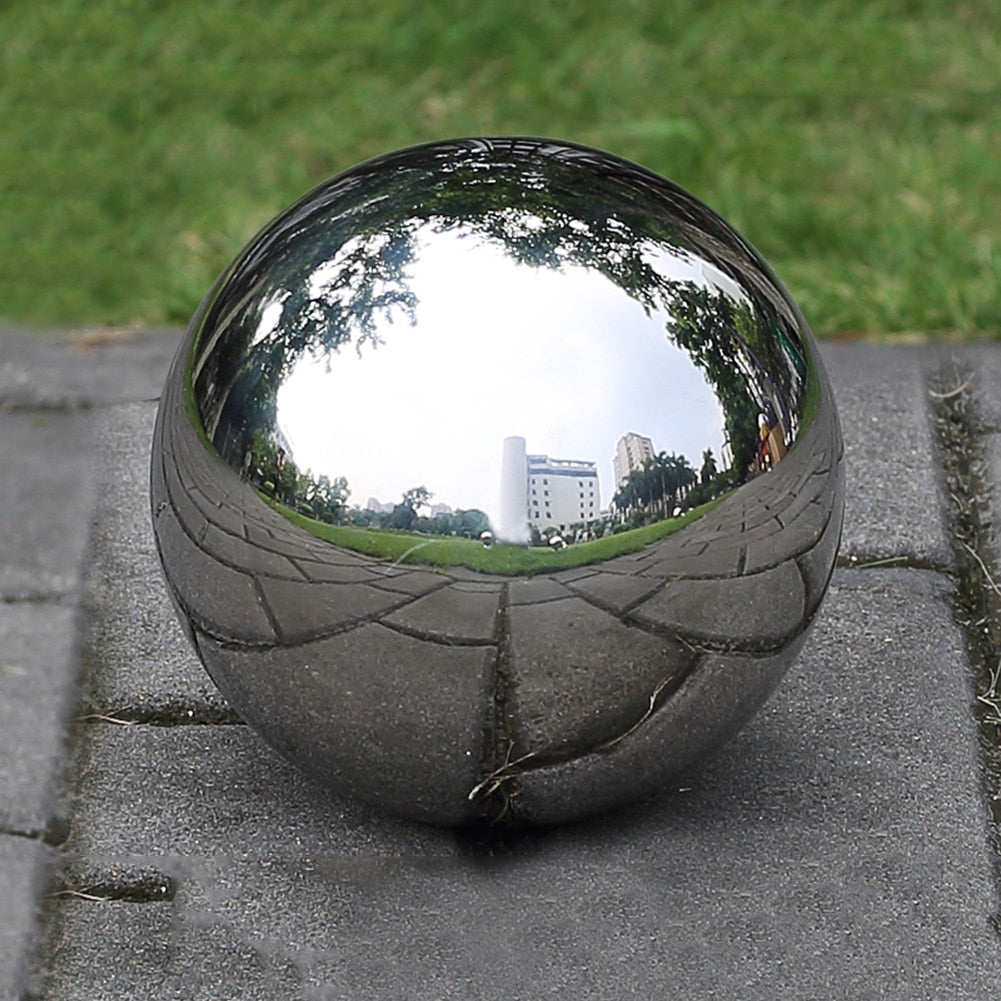 Edelstahl Spiegelball Garten Dekor | Rostfrei | Hochglanz Außendeko | Mirrorball