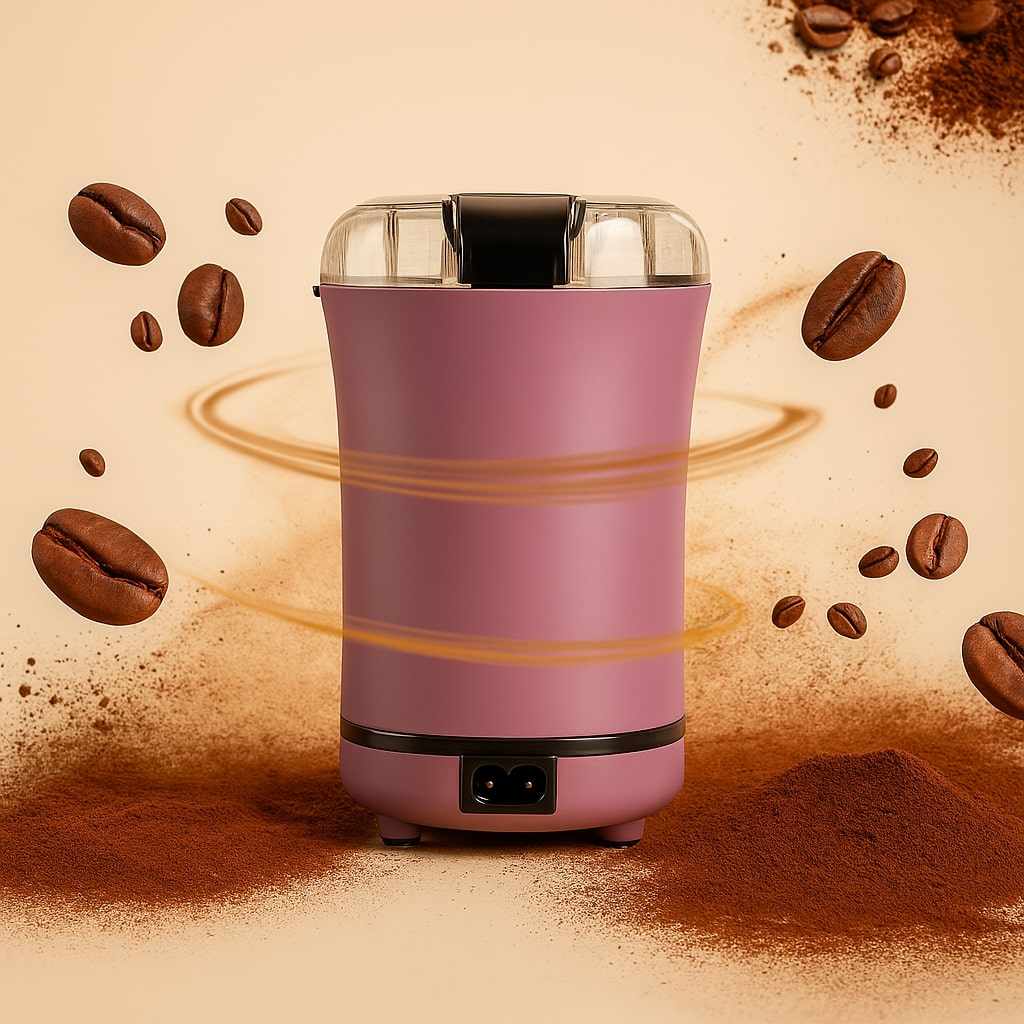 Elektrische Kaffeemühle | Mahlt Bohnen, Gewürze & Kräuter | Bedienung per Knopfdruck | FreshMill