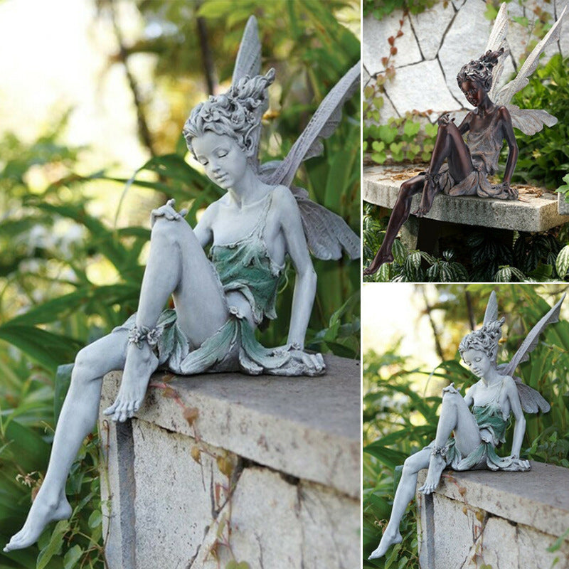 Feen Garten Statue Harz | Elfe Gartendeko | Wetterfest | Stonewing