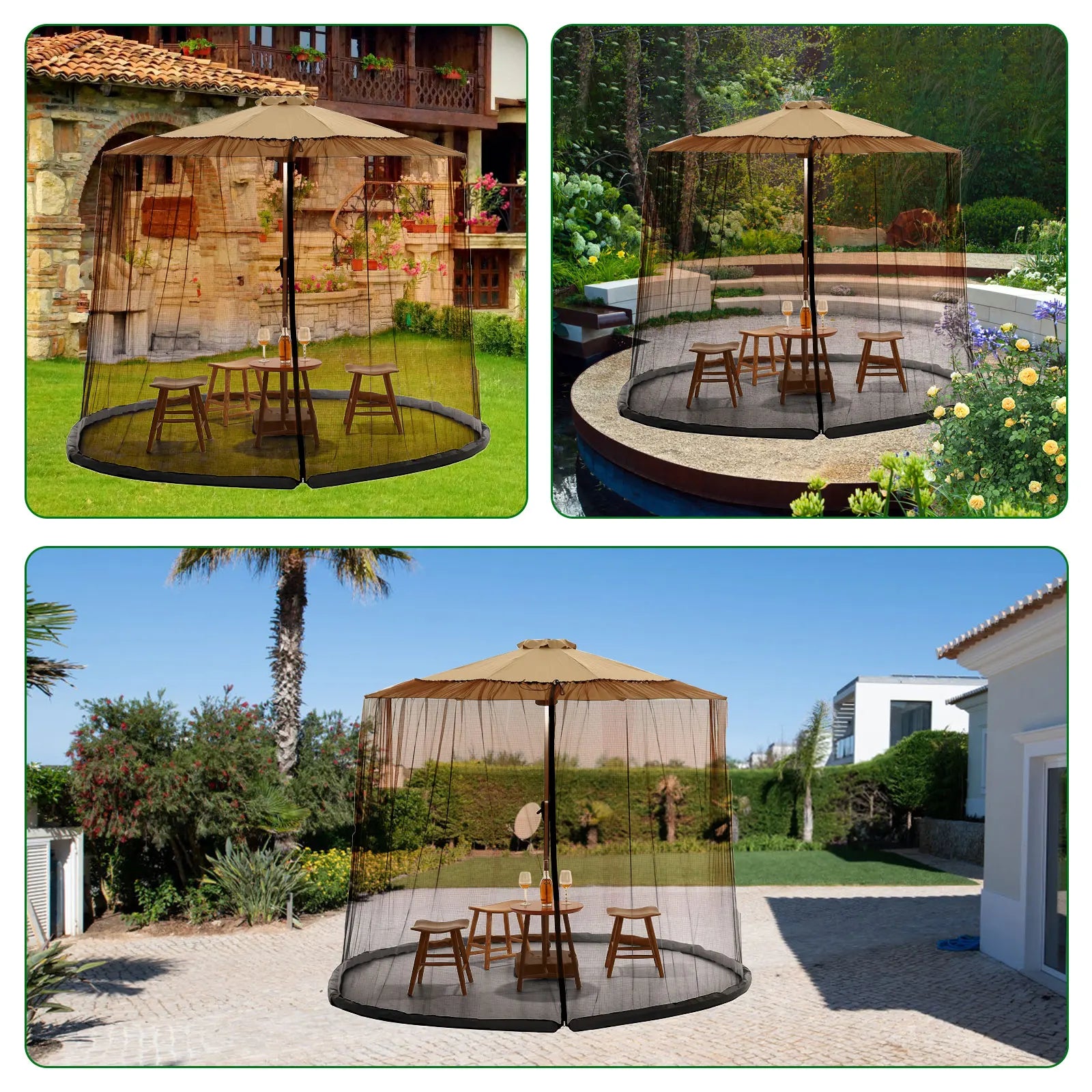 Feinmaschiges Netz hält Mücken ab | Bis zu 240 cm | Elegantes Design | Meshield