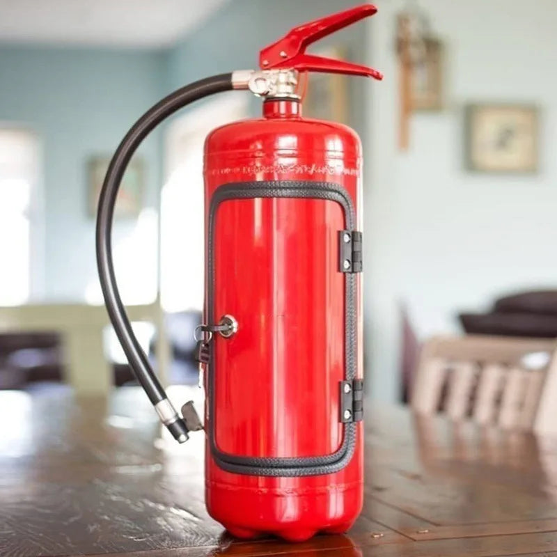 Flaschenhalter im Feuerlöscher-Design | Dekorativer Getränkehalter | Hidebar