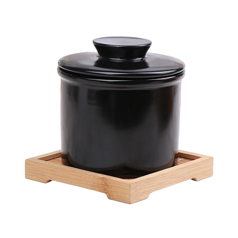 Recipiente de cerámica para conservar mantequilla | Negro, azul claro o blanco | Apto para lavavajillas | ButterFresh