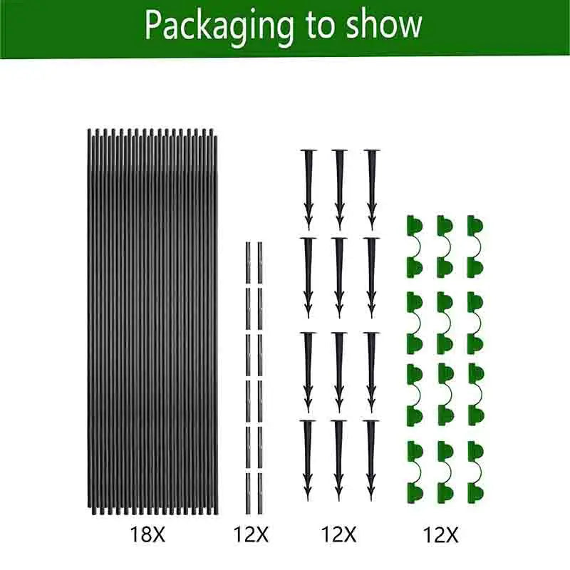 Gartenbügel-Set Fiberglas 5-teilig | DIY Pflanztunnel | Rostfrei | Flexgrow