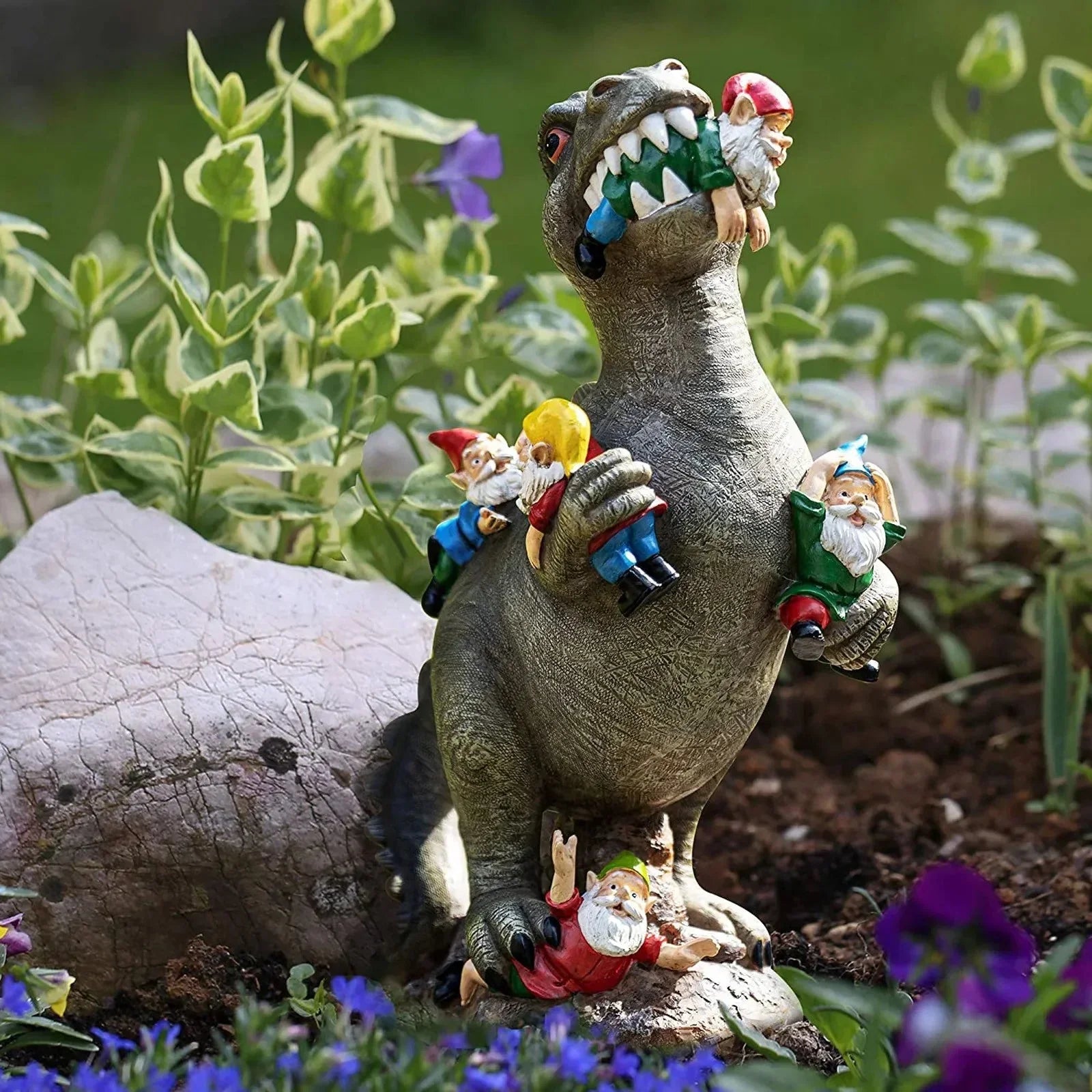 Gartendeko | Dinosaurier Figur Kunstharz | Wetterfest | RexTerra