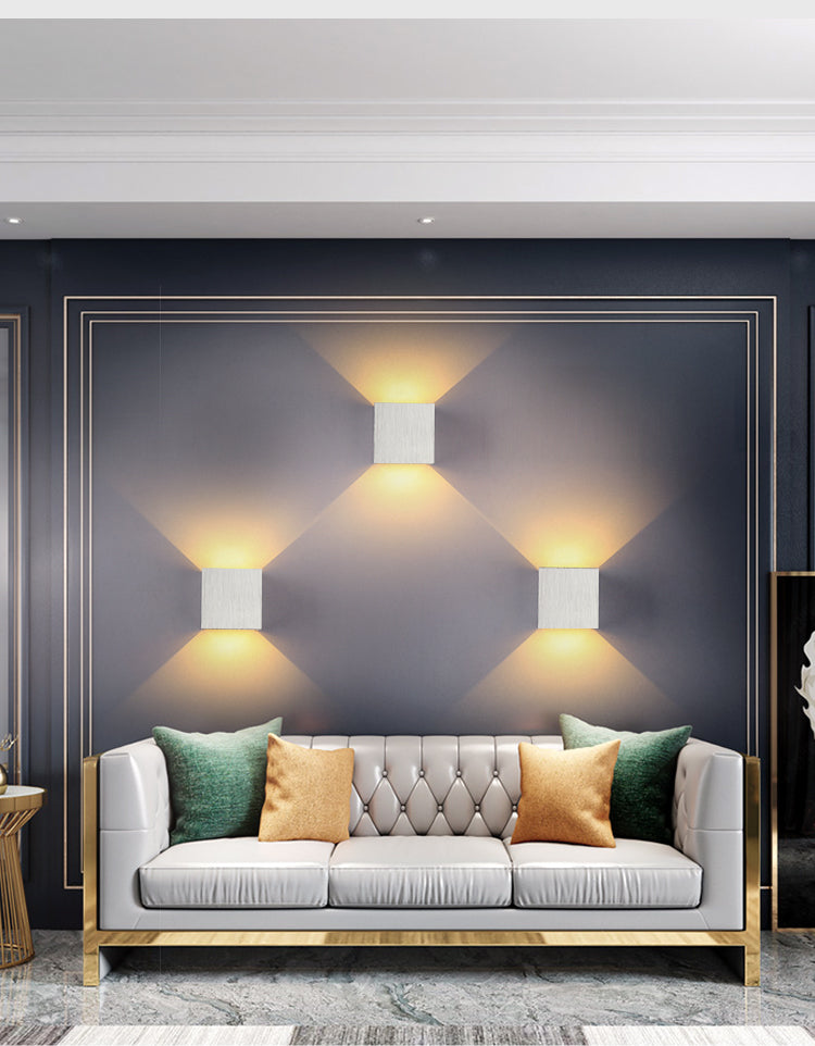 Applique murale LED | design cubique | éclairage vers le haut et le bas pour un effet mural | CubeGlow