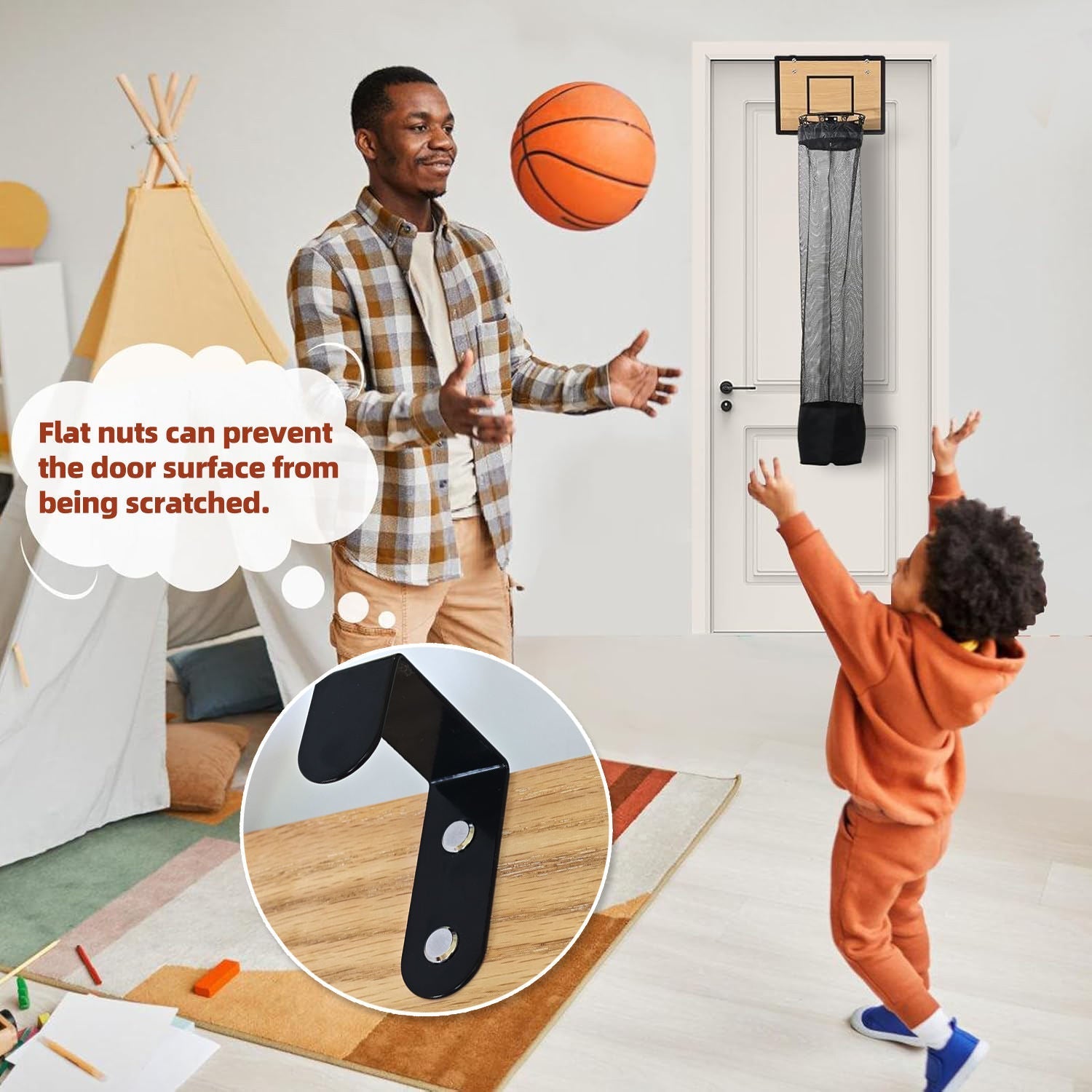 Organizador colgante de almacenamiento | Diseño de baloncesto | Para ropa y juguetes | DunkAway