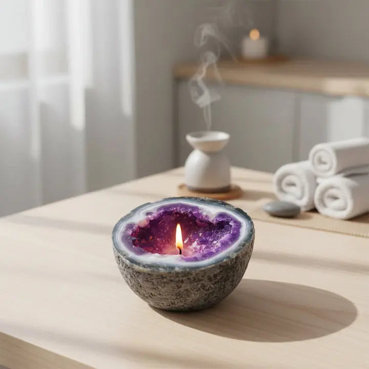 Heilende Energiekerze | Geoden-Design | Naturwachs | StillGlow