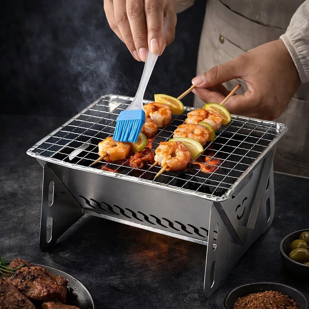 Holzkohlegrill | Schnell aufgebaut | Robuste Konstruktion | OutdoorFlamme