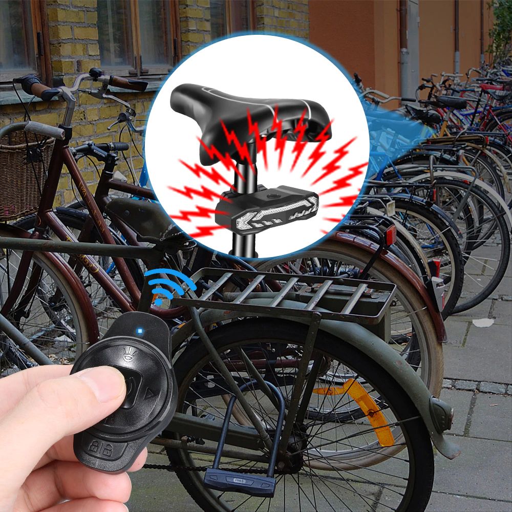 Intelligenter Rücklichtalarm | Diebstahlschutz | Kabellose Fernbedienung | Velowacht