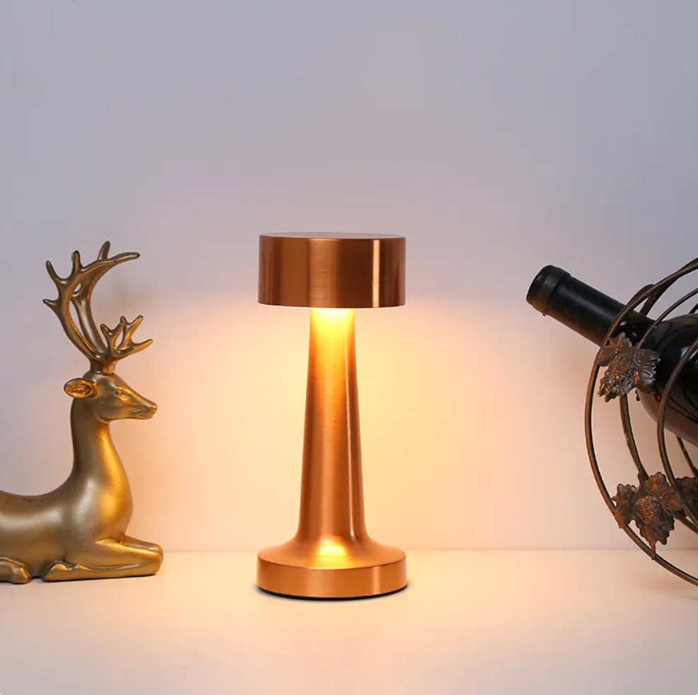 Trådløs dæmpbar LED-bordlampe | Touch-betjening | Batteridrevet bordlampe | GlowPillar
