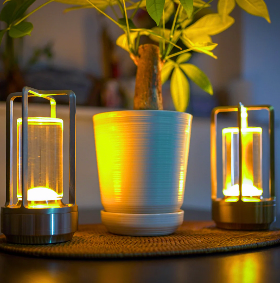 Bezdrátová stolní lampa | Křišťálový design | Stmívání dotykem | CrystalGlow