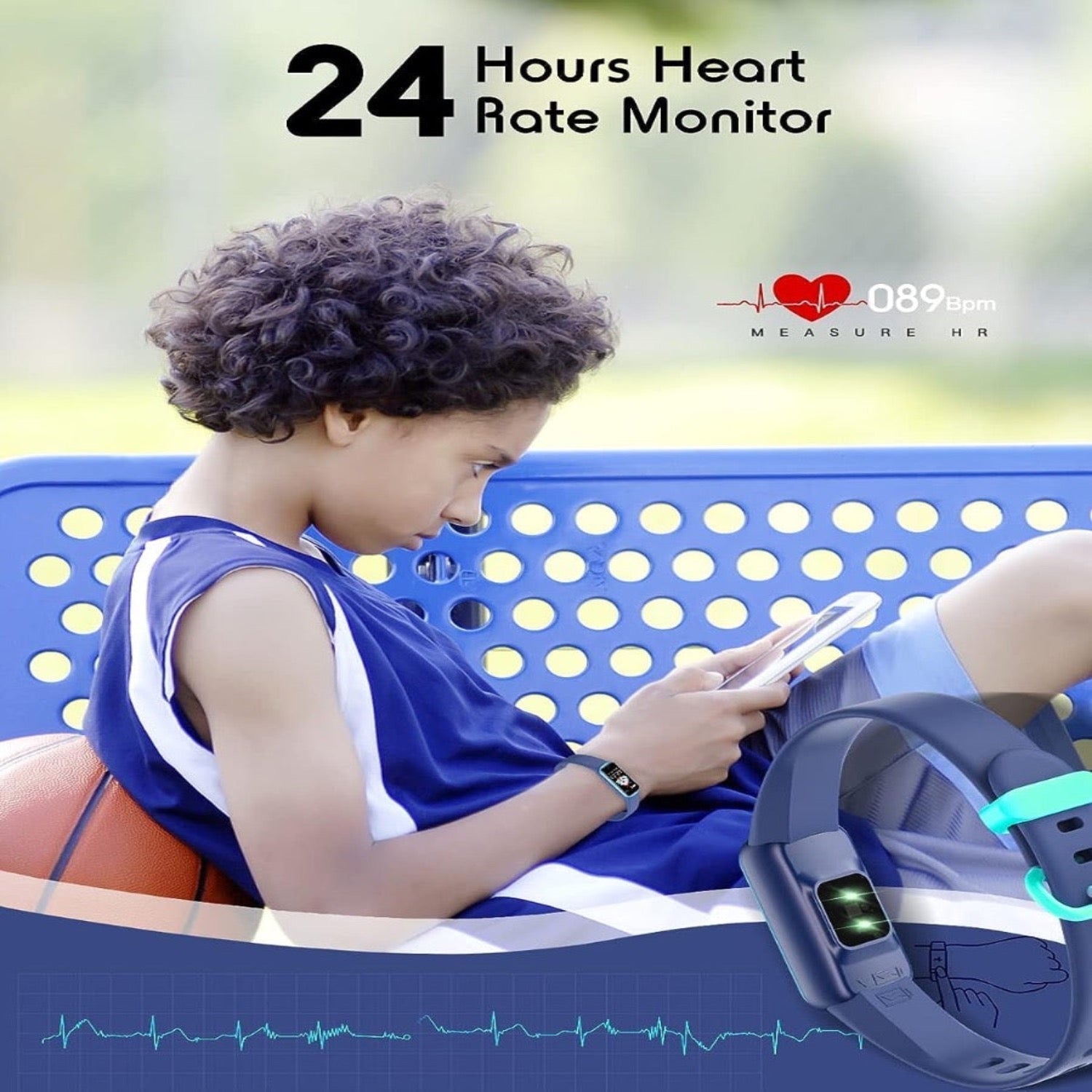 Kinder Aktivitäts-Tracker-Uhr | GPS Ortung und Herzfrequenz | Benachrichtigungen und Schlaftracking | KidzPulse