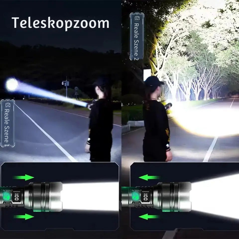 LED Taschenlampe | Ultrahell & Wasserdicht | Zoom-Funktion | UltraBright