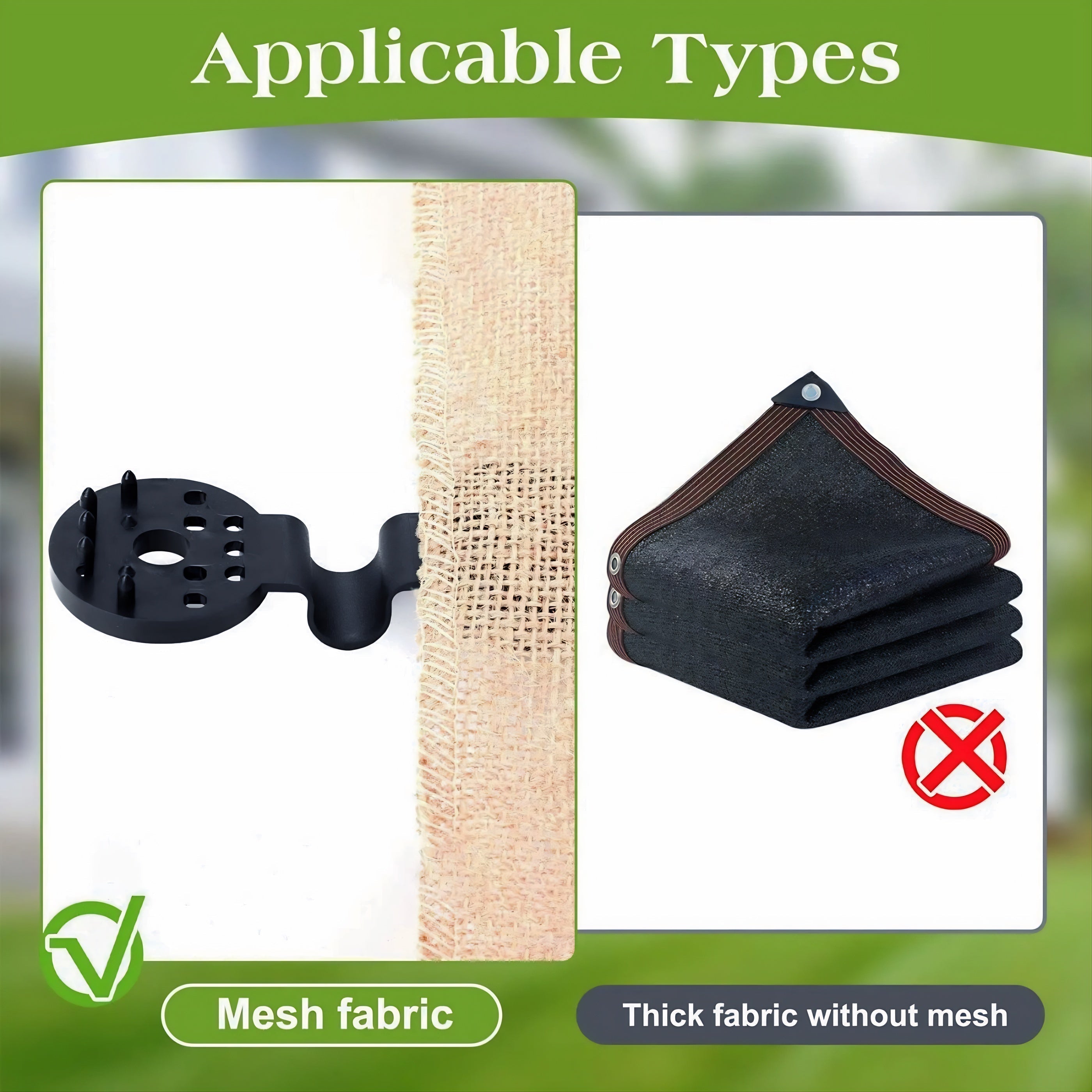 Lock-Grip-Clips Schattennetz | Kunststoff 6×4 cm | Markisentuch Sicher Befestigen | NetLock