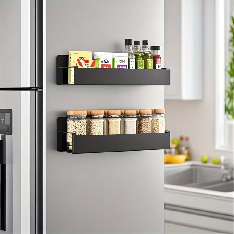 Magnethalterung | Seitenregal ohne Bohren | Platzsparende Aufbewahrung | MagniShelf