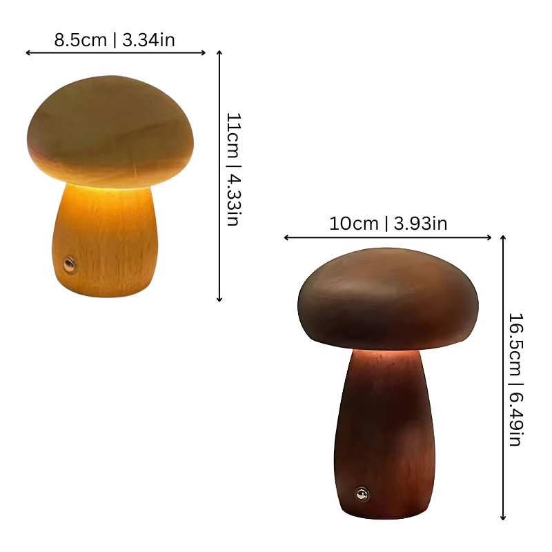 Enchanting Mushroom Night Light | Dimmable & Flicker-Free | USB Rechargeable | LumiCap