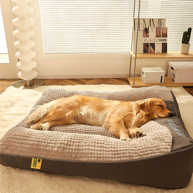 Orthopädisches Hundebett | Erhöhte Kanten & Abnehmbarer Bezug | Maschinenwaschbar | PawRest