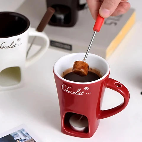 Fondue zážitek s rozpuštěnou čokoládou | Rozpouští čokoládu a sýr bez elektřiny | Vhodné do myčky nádobí | ChocoMelt