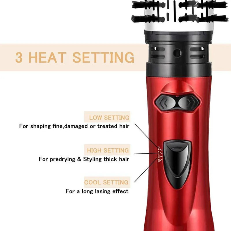 Spazzola rotante 3-in-1, styler e asciugacapelli | Tecnologia antistatica | Per capelli bagnati e asciutti | Lustrowave