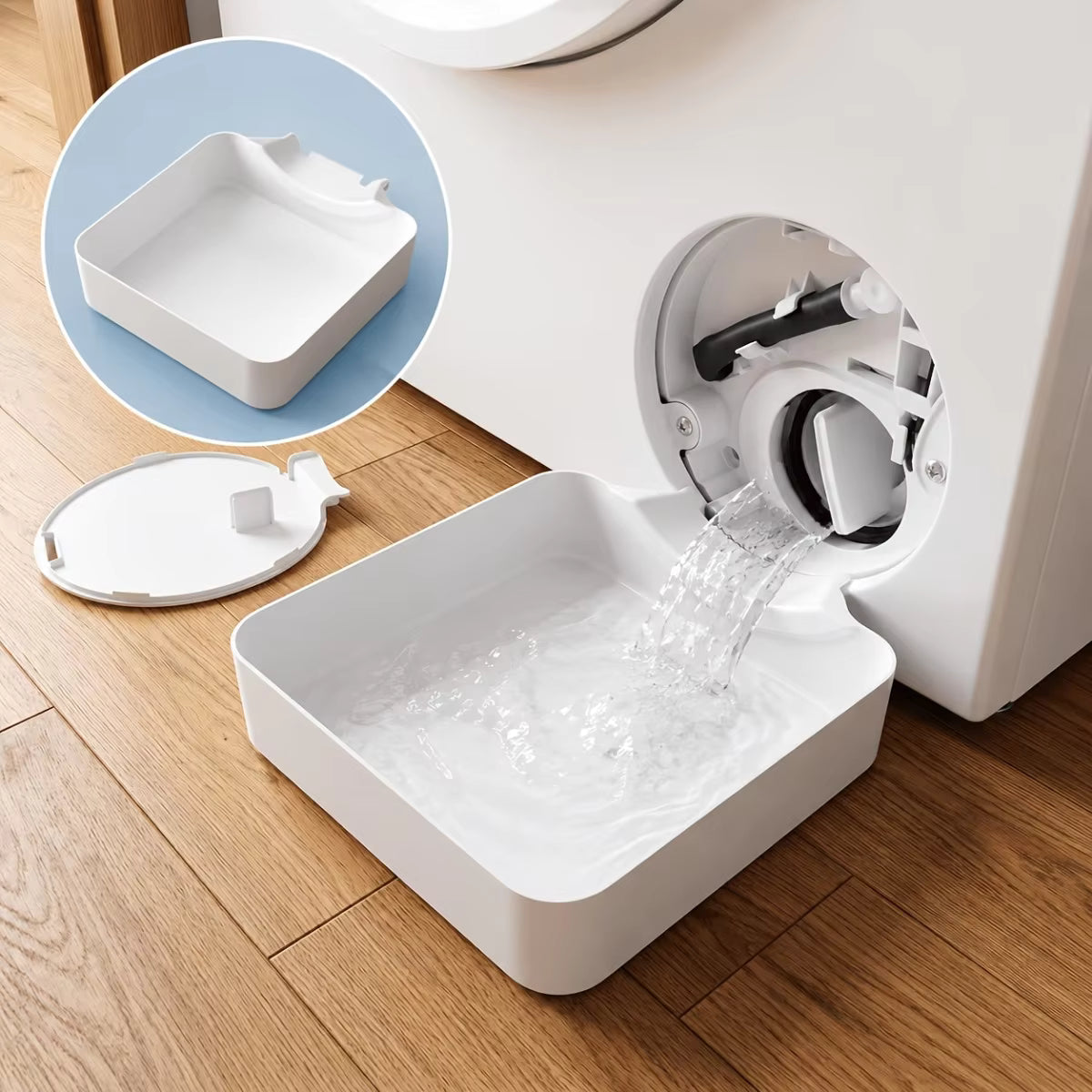 Vassoio universale raccogligocce per lavatrici a carica frontale | Raccoglie le gocce | Plastica resistente | AquaTray