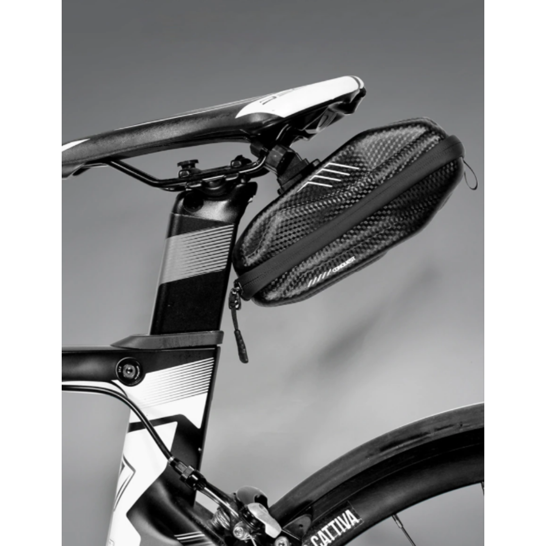 Satteltasche für Fahrrad Hardshell | Wasserdicht | Easy-Slide-Schnellverschluss | Clipbag