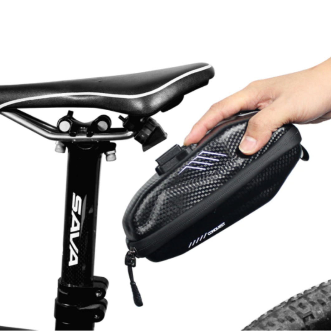 Satteltasche für Fahrrad Hardshell | Wasserdicht | Easy-Slide-Schnellverschluss | Clipbag