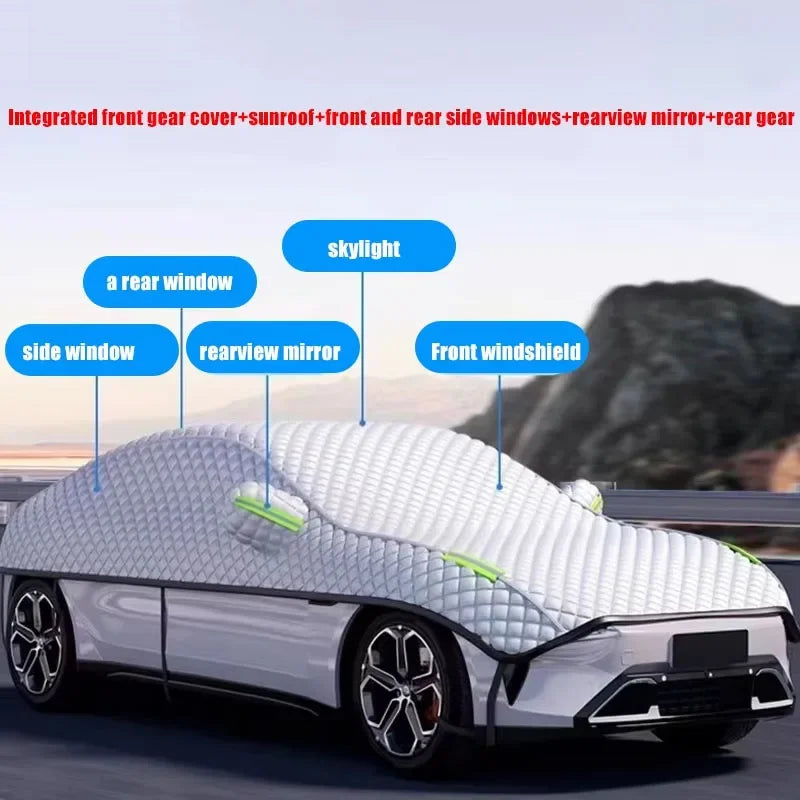 Autoplachta | Krycí plachta na poloviční garáž | Vodoodpudivá, odolná proti UV záření a povětrnostním vlivům | CoverPro