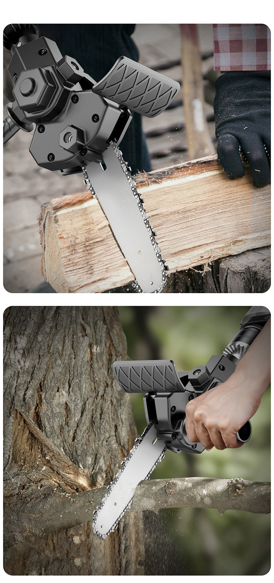 Univerzální vrtací nástavec s řetězem na pilu | Pro vrtačky od 2500 ot./min | Řetěz z wolframové oceli | DrillSaw
