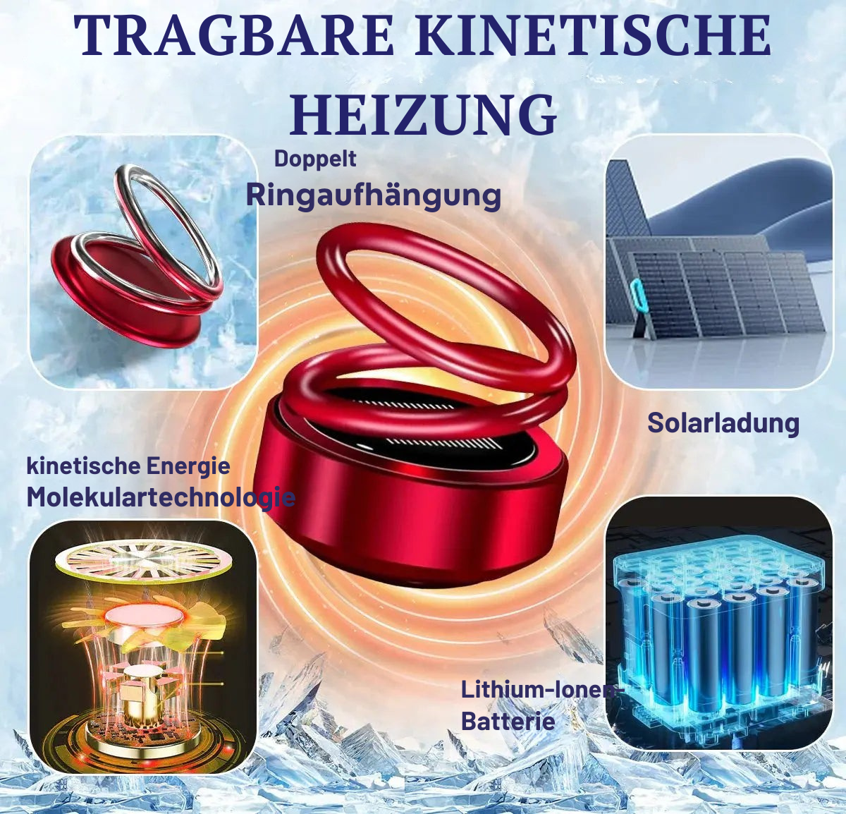 Scheibenenteiser | Solarbetriebene Wärmehilfe fürs Auto | Reduziert Beschlag und Feuchtigkeit | Frostiq