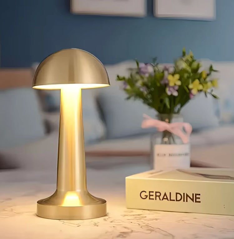 Lampada da tavolo | Design a fungo con 3 colori della luce | Comando touch | AuraMush