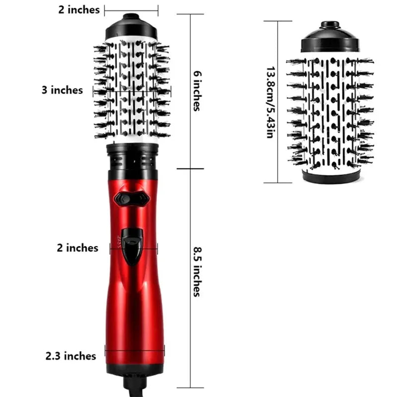 Spazzola rotante 3-in-1, styler e asciugacapelli | Tecnologia antistatica | Per capelli bagnati e asciutti | Lustrowave