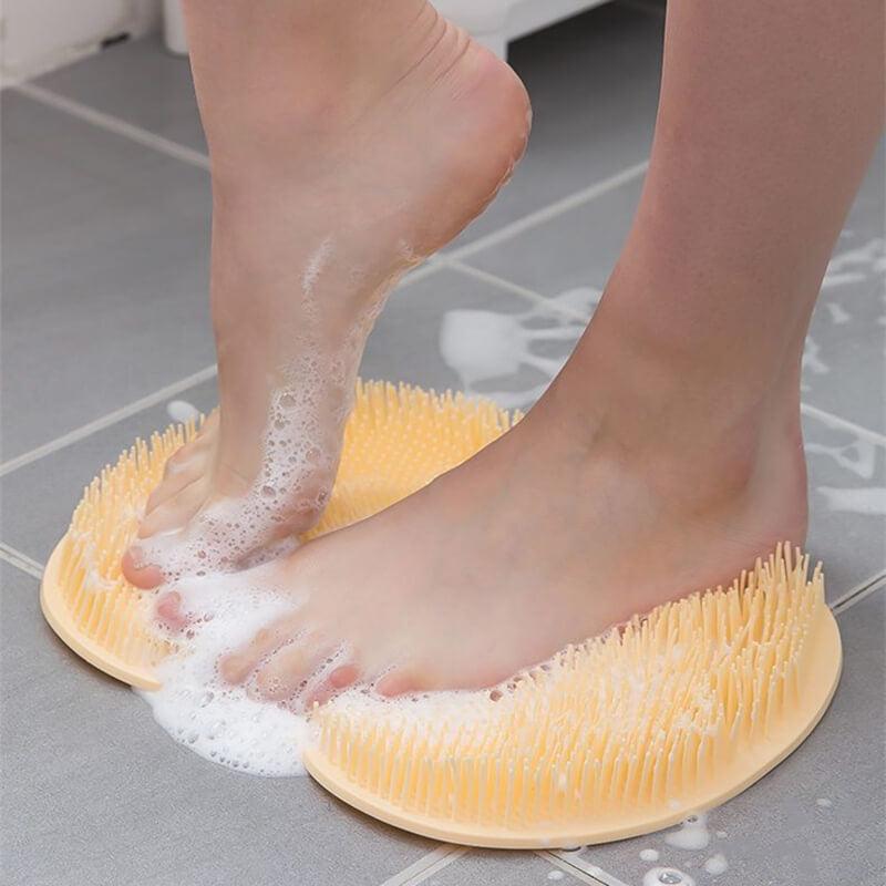 Massageskrubber | Skridsikker med sugekop | 30x25 cm til bruser og badekar | Glidefoam