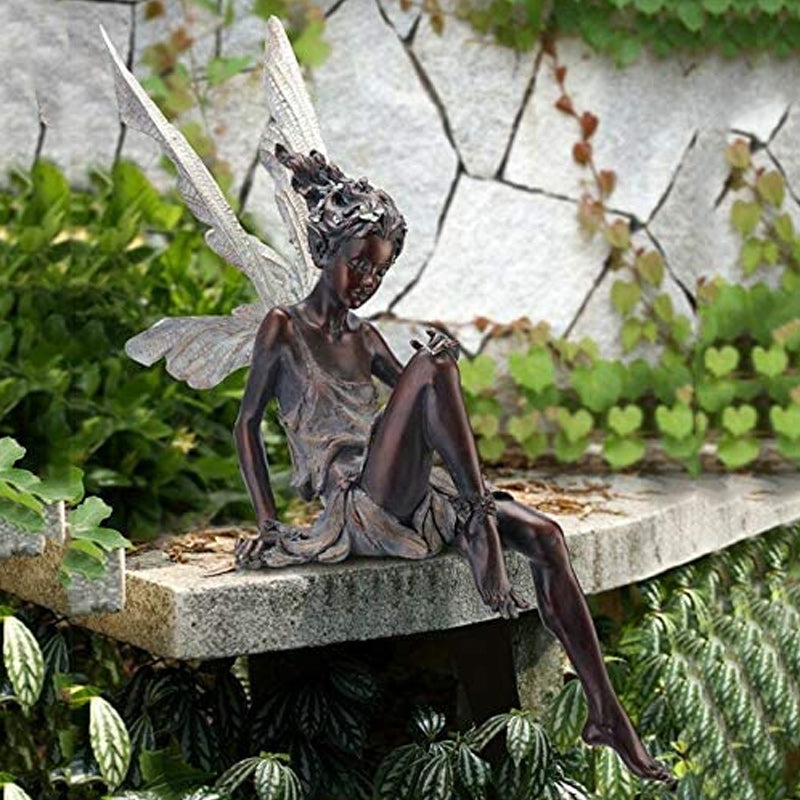 Sitzende Feen Garten Statue Harz | Detailreich | Wetterfest | Pixistone