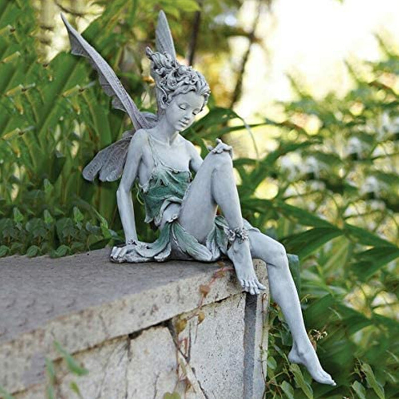 Sitzende Feen Garten Statue Harz | Detailreich | Wetterfest | Pixistone